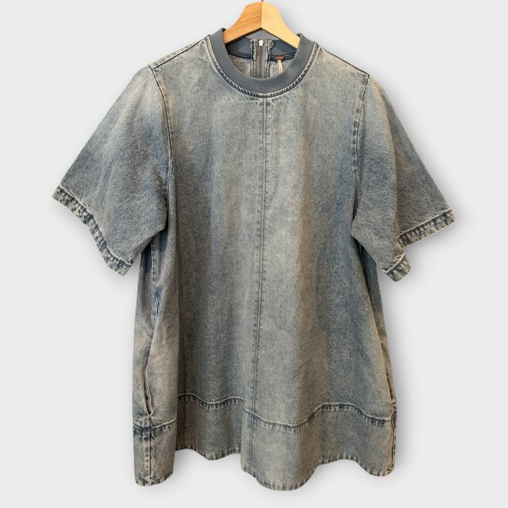 Free People Harlow Denim Minidress Size Small - Picture 5 of 13